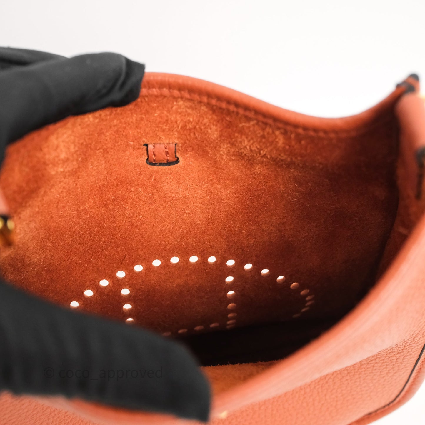 Hermès Mini Evelyne 16 Brick Clemence Gold Hardware