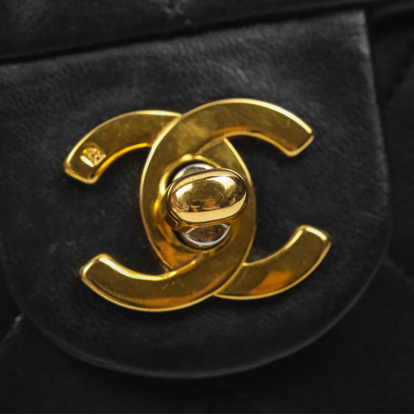 Chanel Vintage Mini Square Black Lambskin 24K Gold Hardware