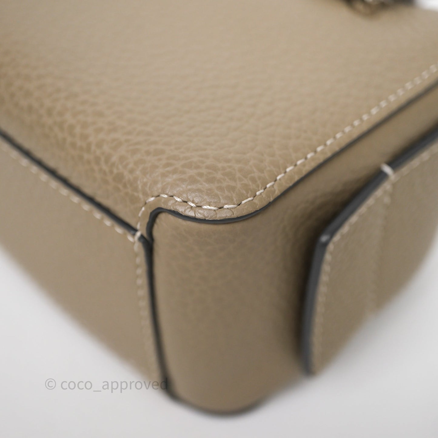 Delvaux Cool Box Nano Ivory Taurillon Soft Grained Calfskin Palladium Hardware