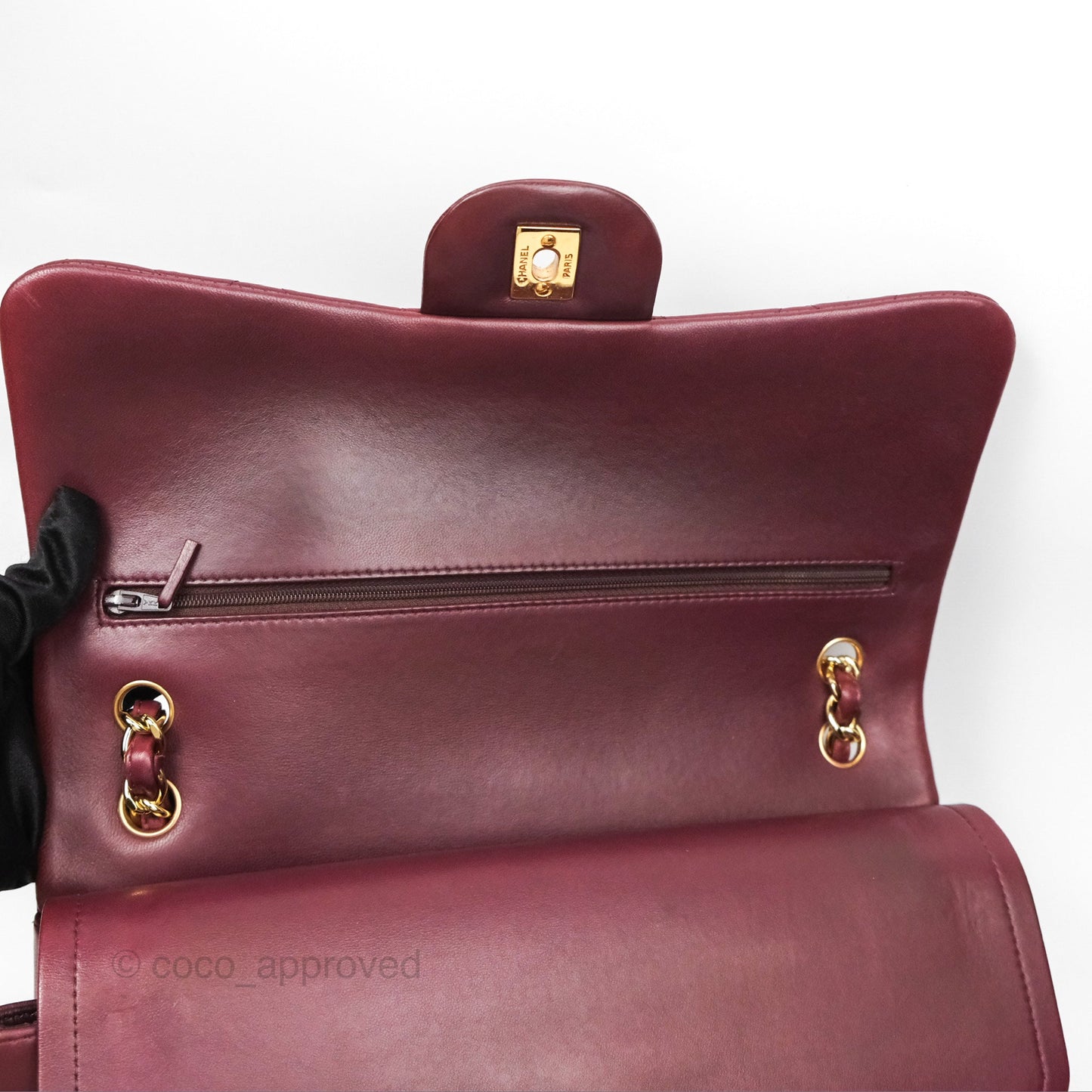 Chanel Jumbo Double Flap Burgundy Lambskin Gold Hardware