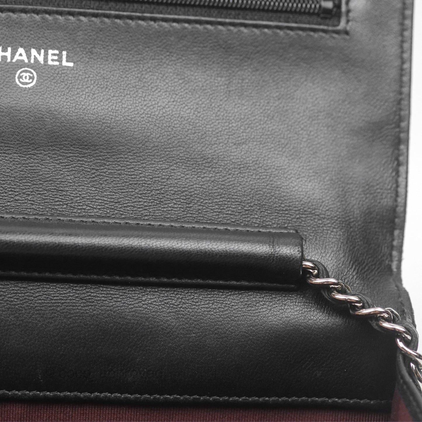 Chanel Quilted Wallet on Chain WOC Black Lambskin Palladium Hardware
