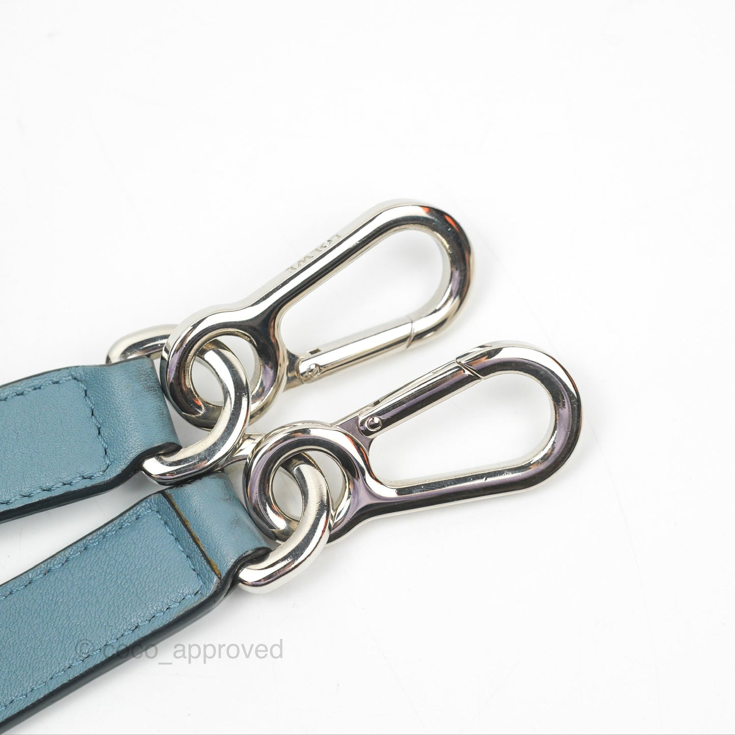 Loewe Small Puzzle Bag Stone Blue Calfskin Silver Hardware