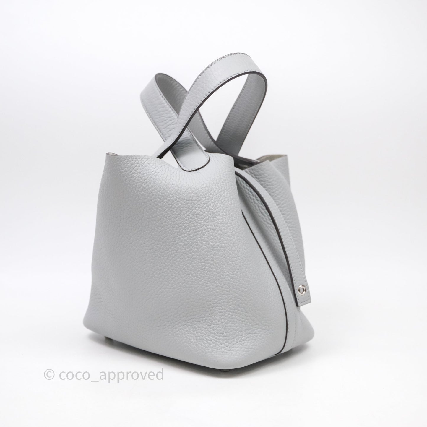 Hermès Picotin Lock 18 Bleu Glacier 8U Clemence Palladium Hardware