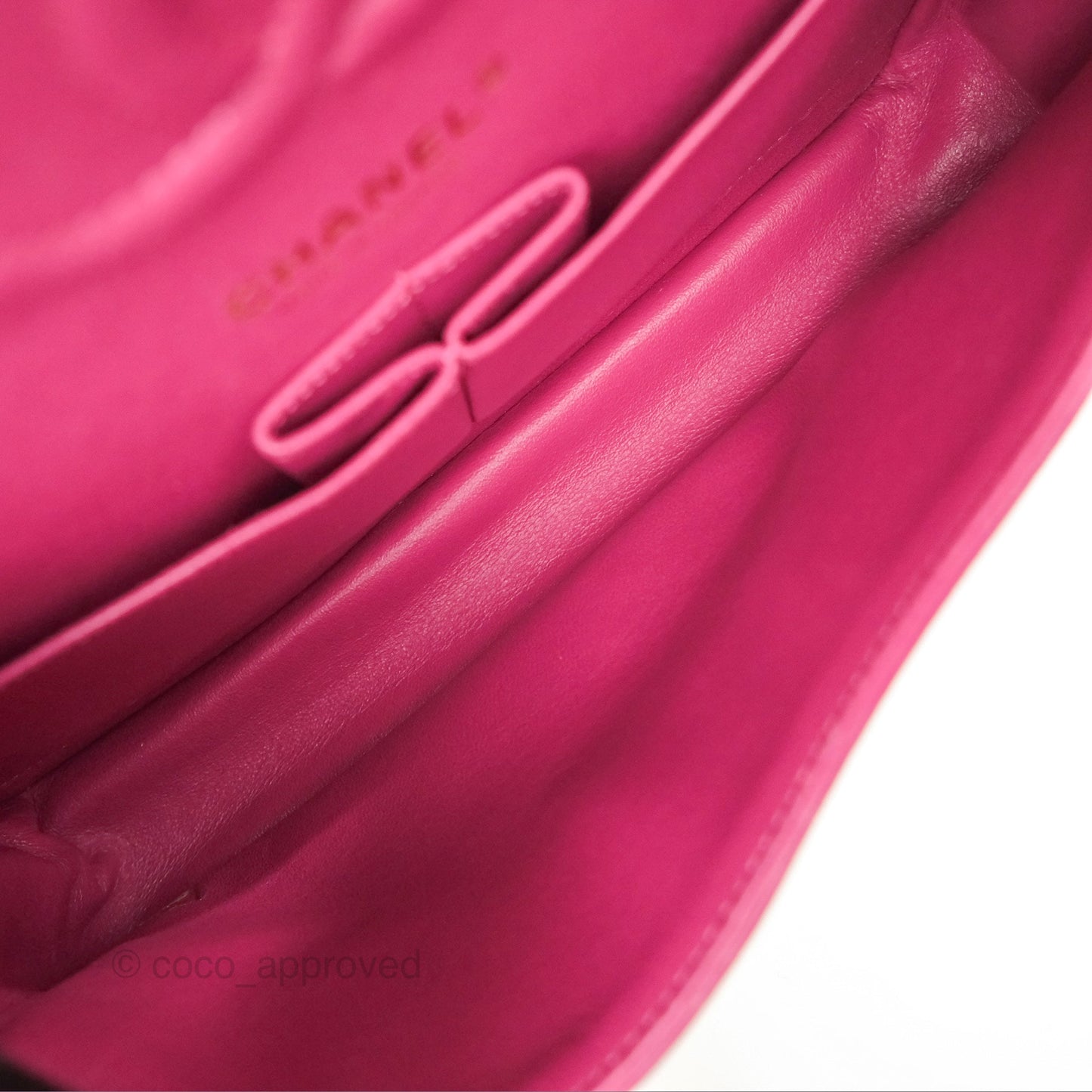 Chanel Medium Classic Flap Chevron Dark Plum Pink Lambskin Gold Hardware