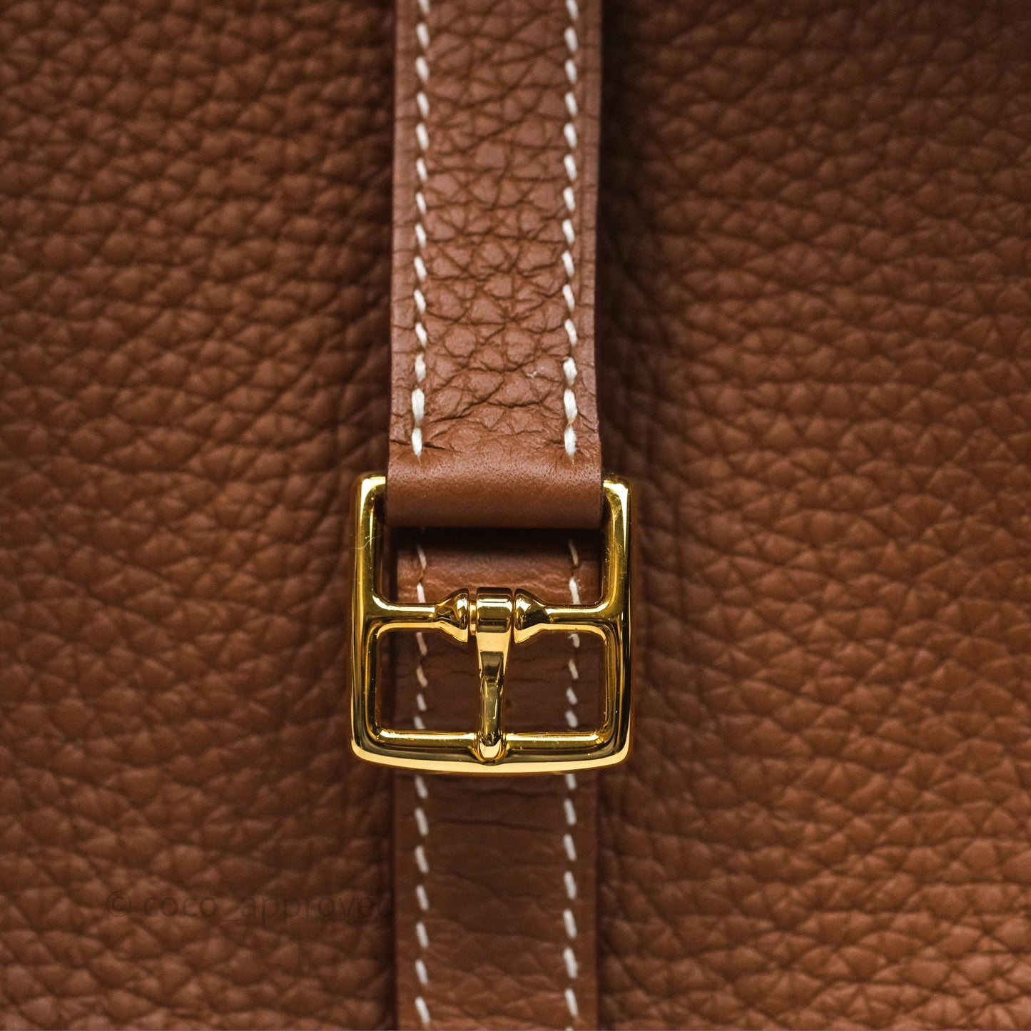 Hermès Halzan 25 Gold Clemence Gold Hardware