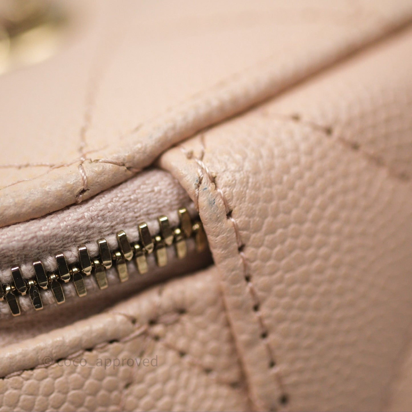 Chanel Vanity with Classic Chain Light Beige Caviar Gold Hardware