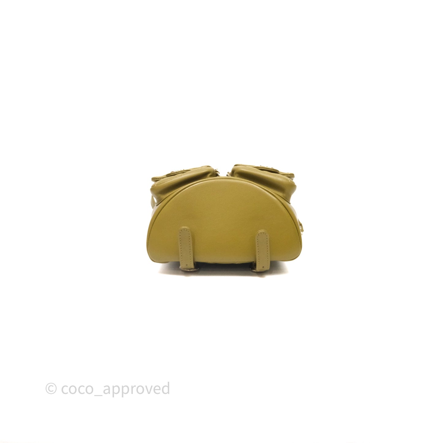 Chanel Mini Duma Backpack Olive Green Calfskin Gold Hardware