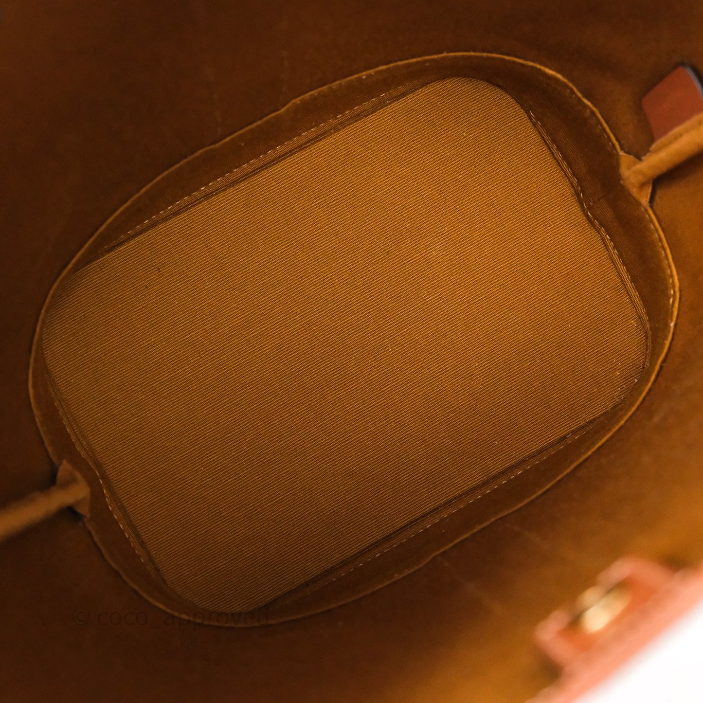 Celine Small Bucket Triomphe Canvas Tan Calfskin