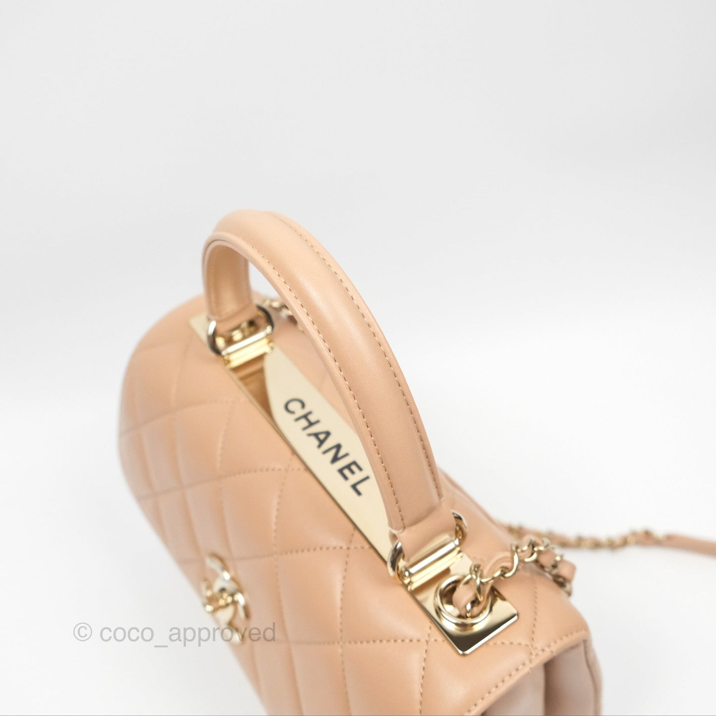 Chanel Trendy CC Small Beige Lambskin Gold Hardware 22S