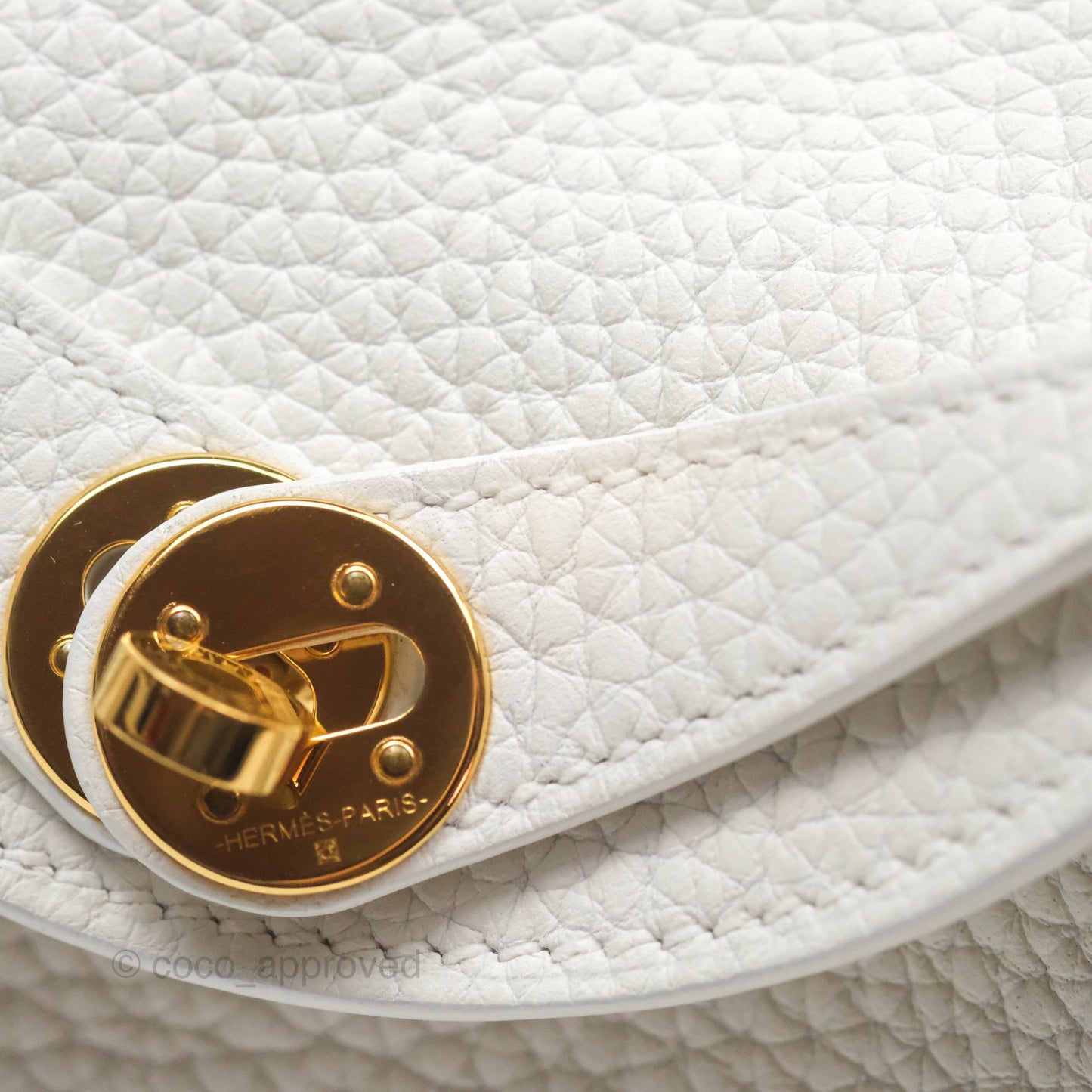 Hermès Mini Lindy 20 New White 0U Clemence Gold Hardware