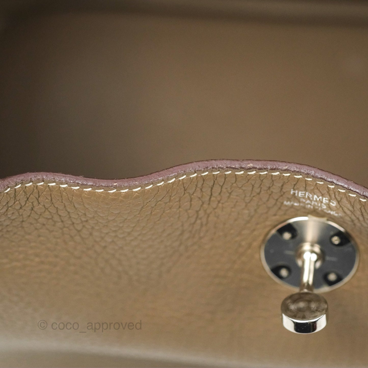 Hermès Lindy 26 Etoupe Clemence Palladium Hardware