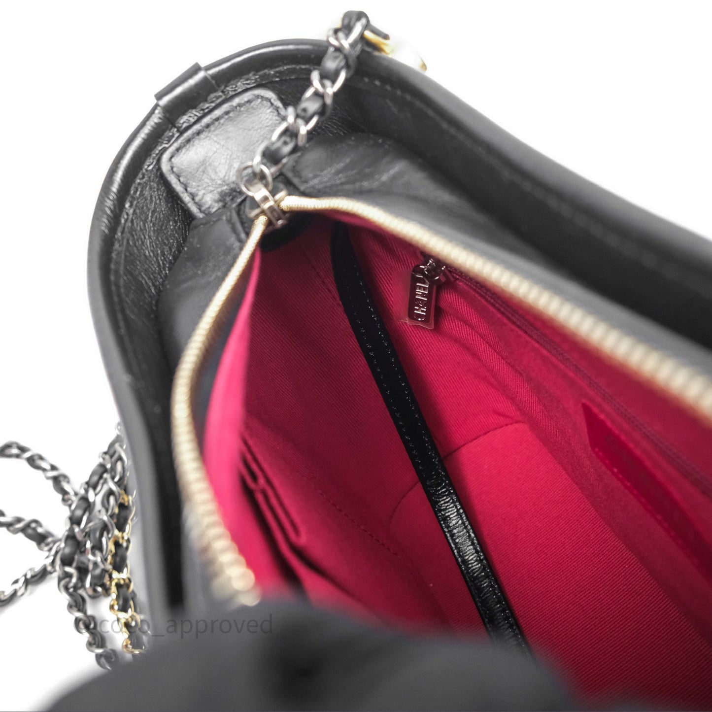 Chanel Small Gabrielle Hobo Quilted Black Aged Calfskin
