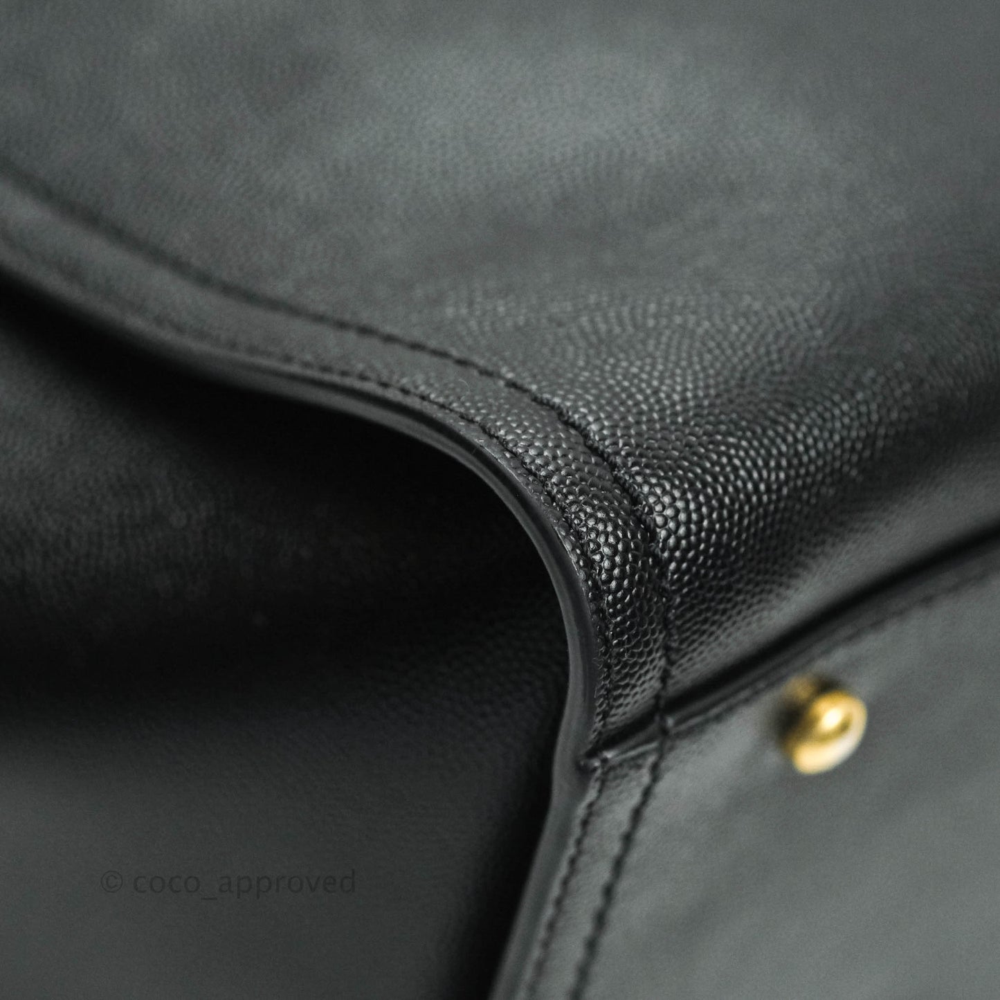 Chanel Studded Black Caviar Deauville Small Shopping Bag