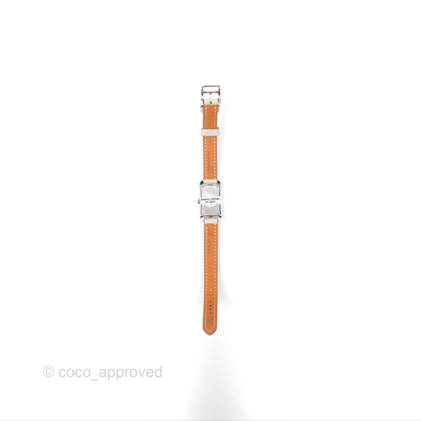 Hermès Nantucket Watch PM Gris Perle Epsom Palladium Hardware