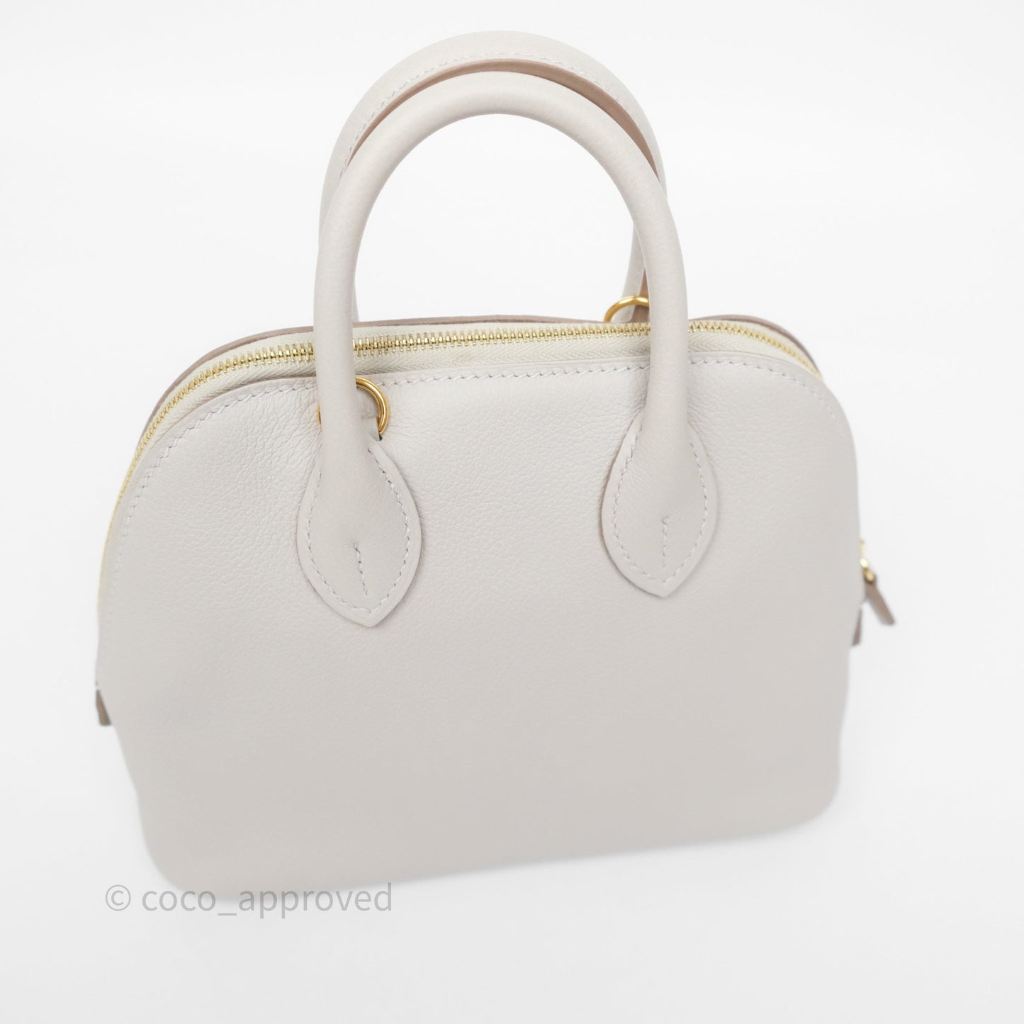 Hermès Bolide Mini 1923 Gris Perle 80 Evercolor Gold Hardware