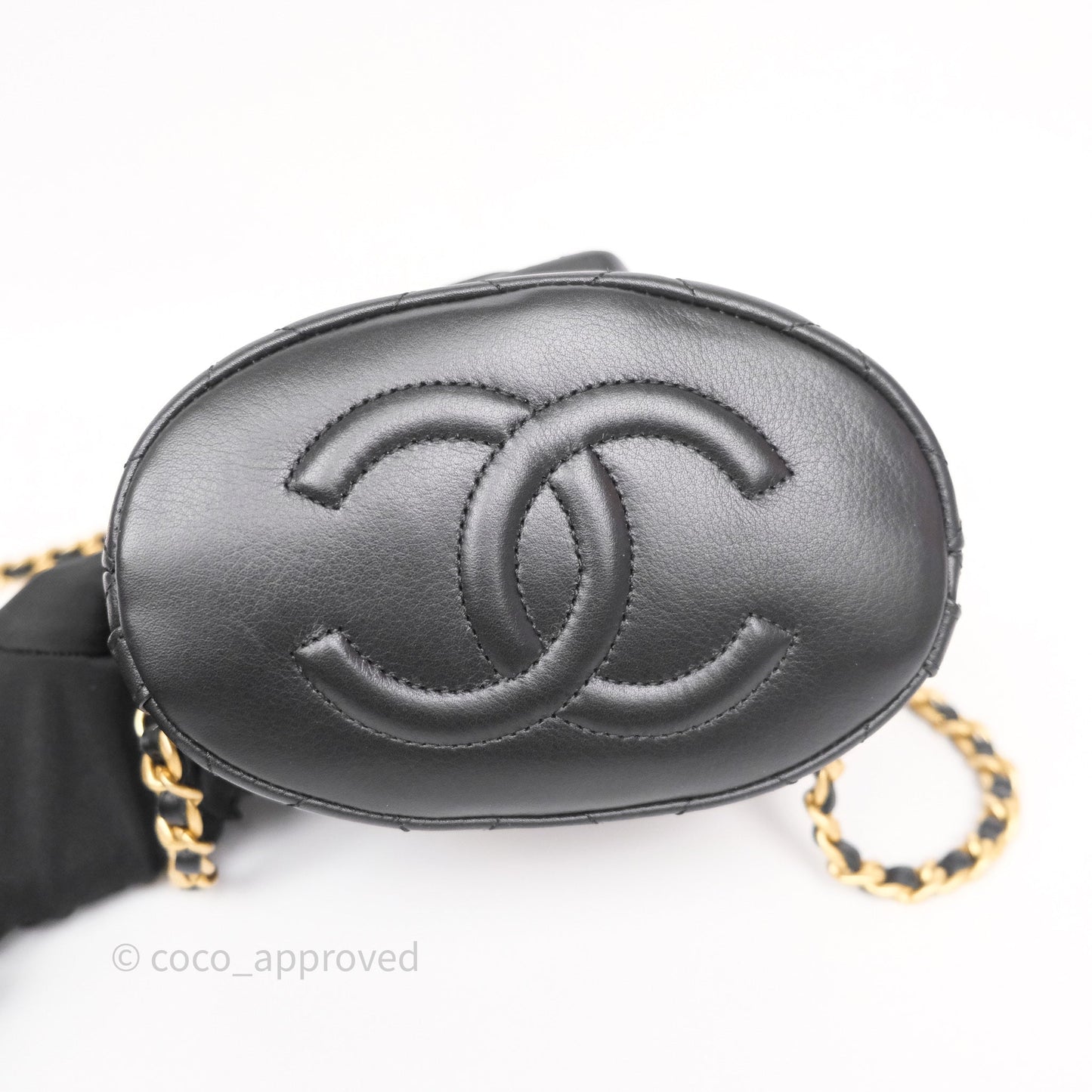 Chanel Mini Backpack Black Crumpled Calfskin Aged Gold Hardware 23A