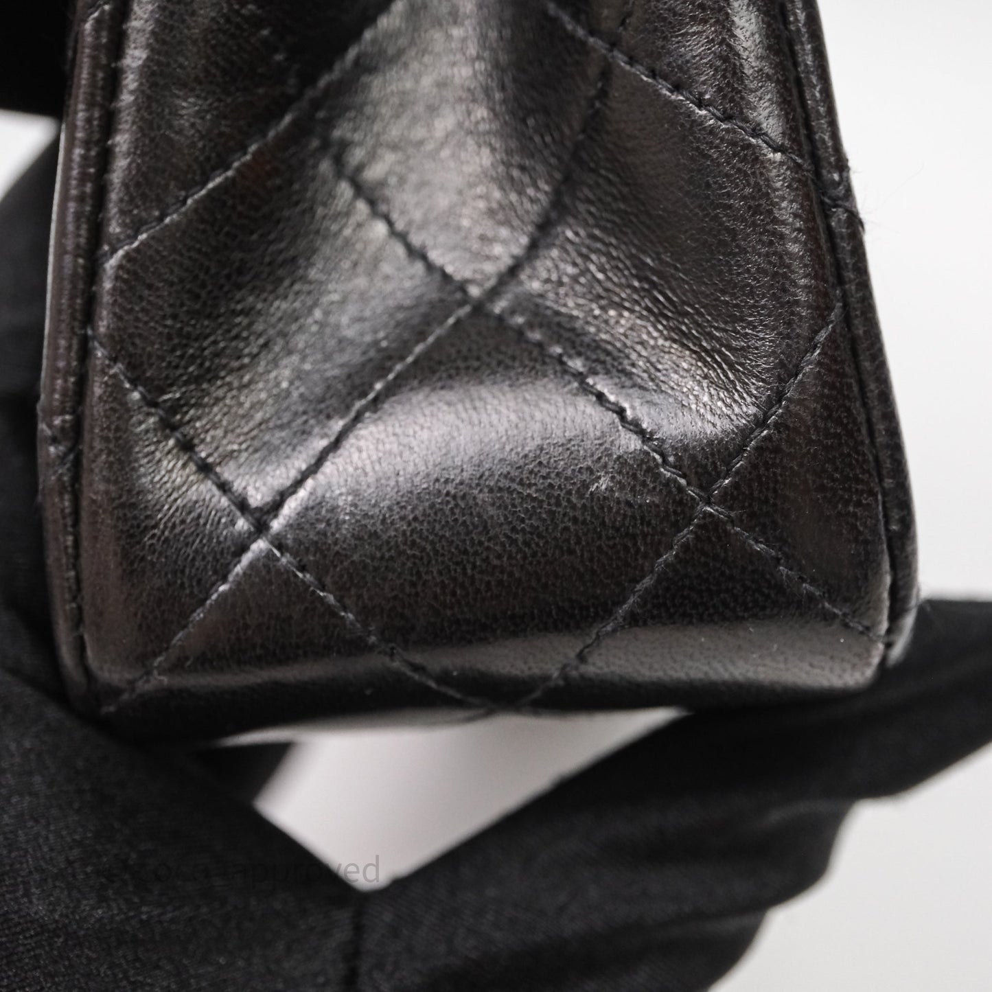 Chanel Vintage Classic Small Flap Bag Black Lambskin 24K Gold Hardware