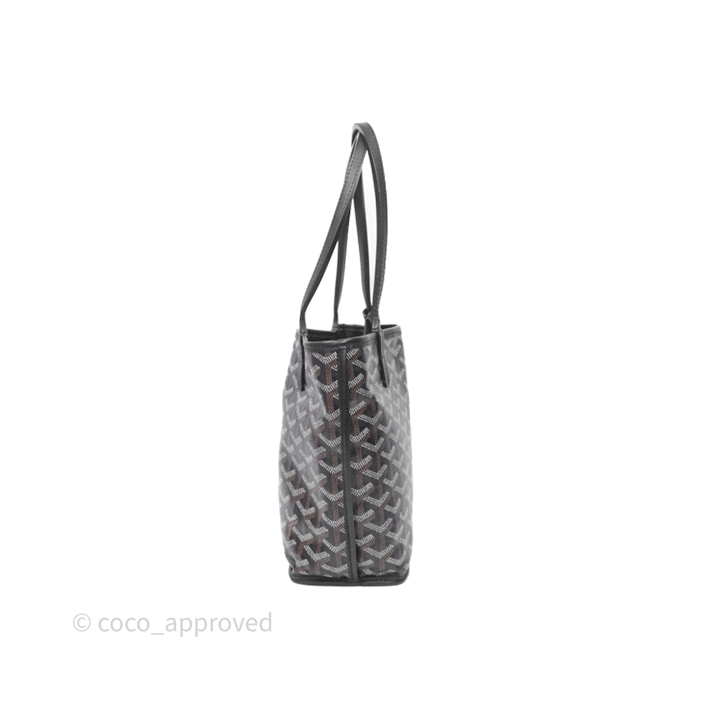 Goyard Anjou Mini Bag Goyardine Canvas Black