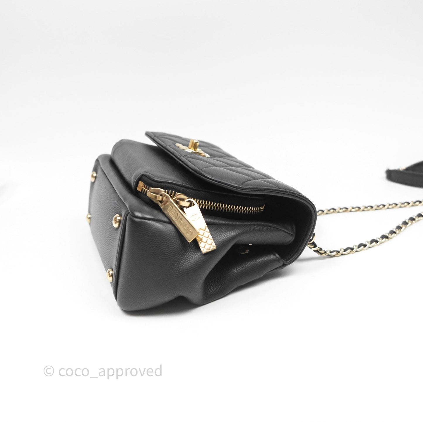 Chanel Quilted Small Business Affinity Flap Black Caviar Gold Hardware