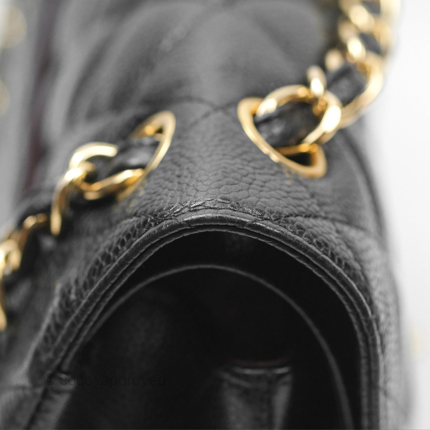 Chanel Jumbo Double Flap Quilted Black Caviar Gold Hardware⁣⁣