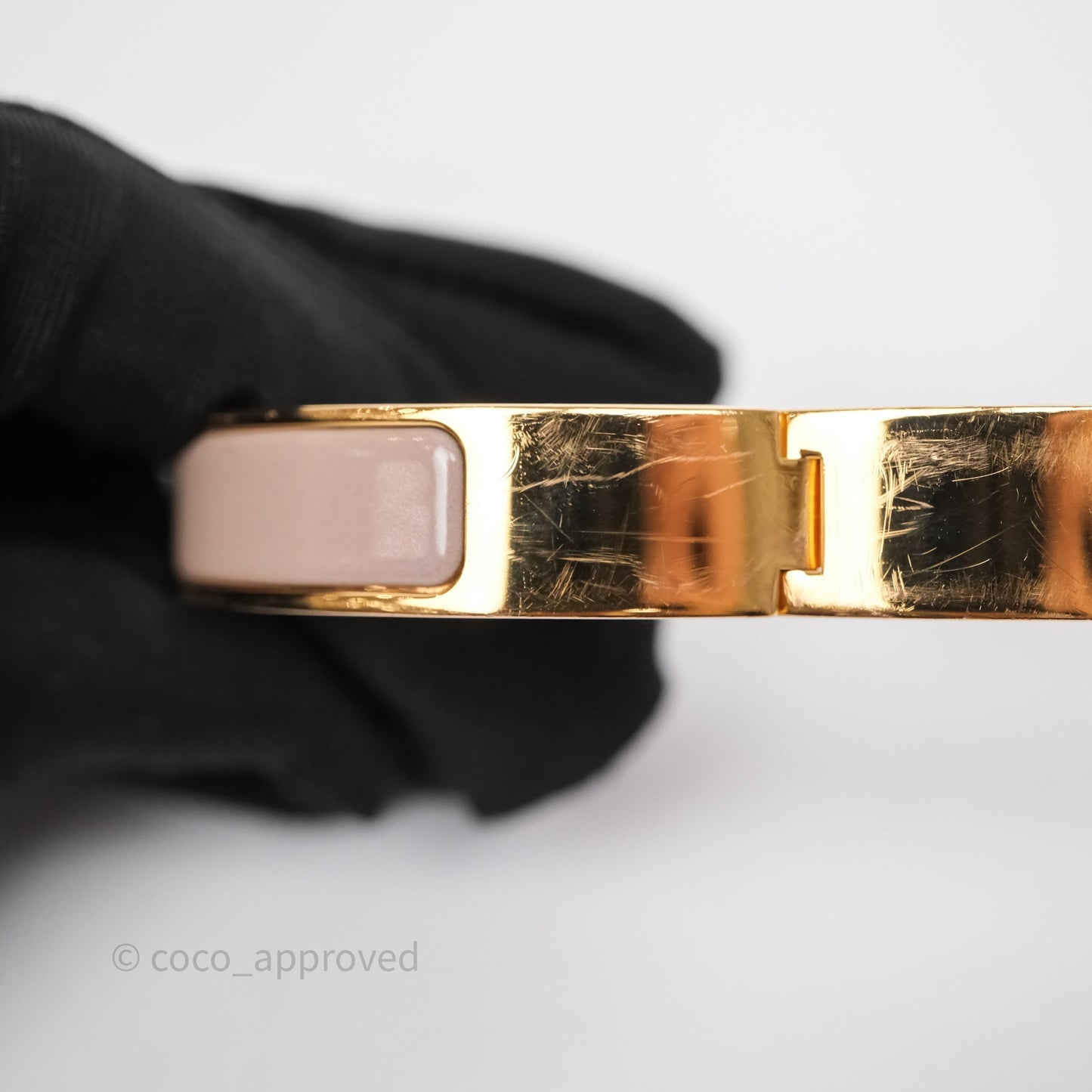 Hermès Clic H Bracelet Marron Glace Gold Hardware