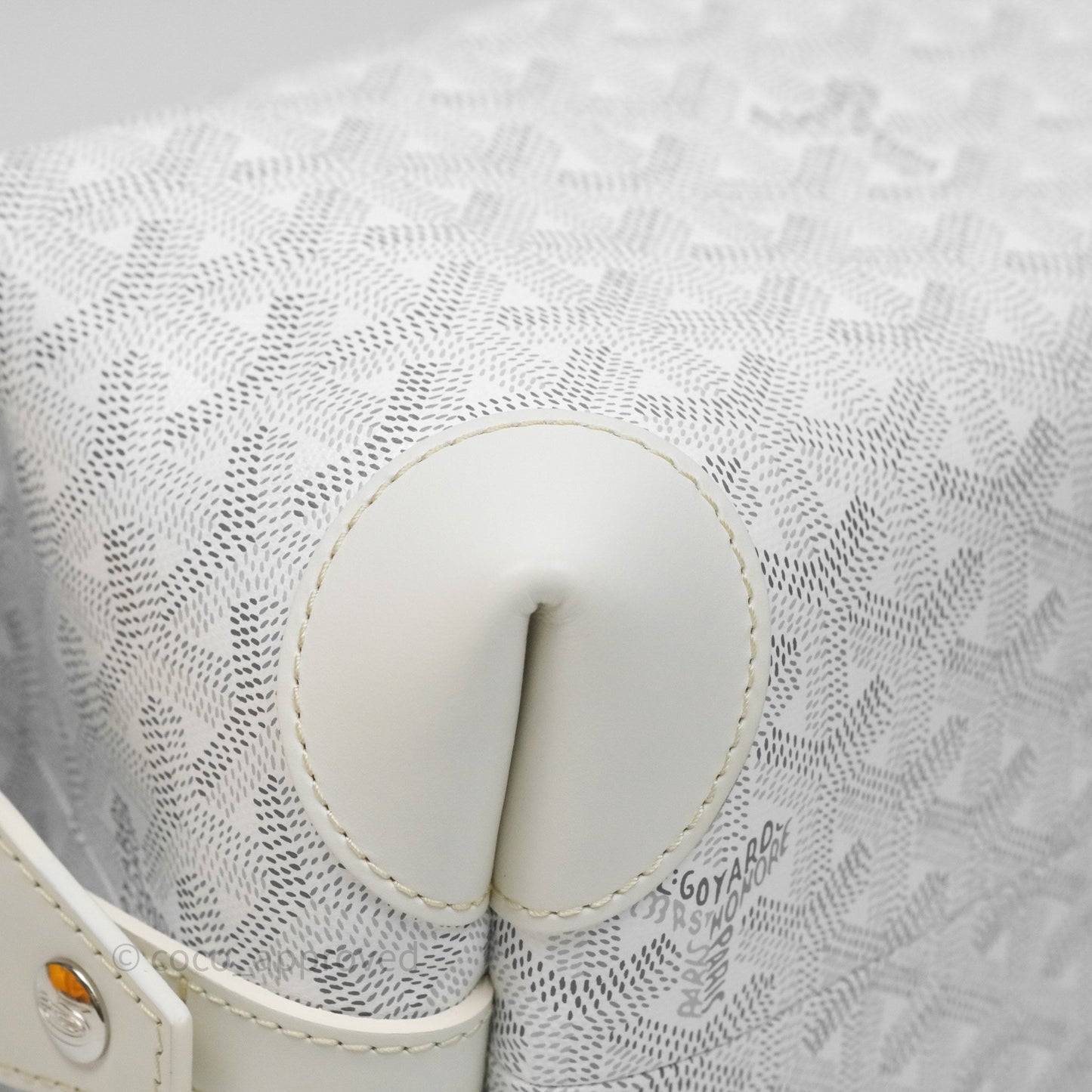 Goyard Bowling 25 Toiletry Bag White Goyardine Canvas