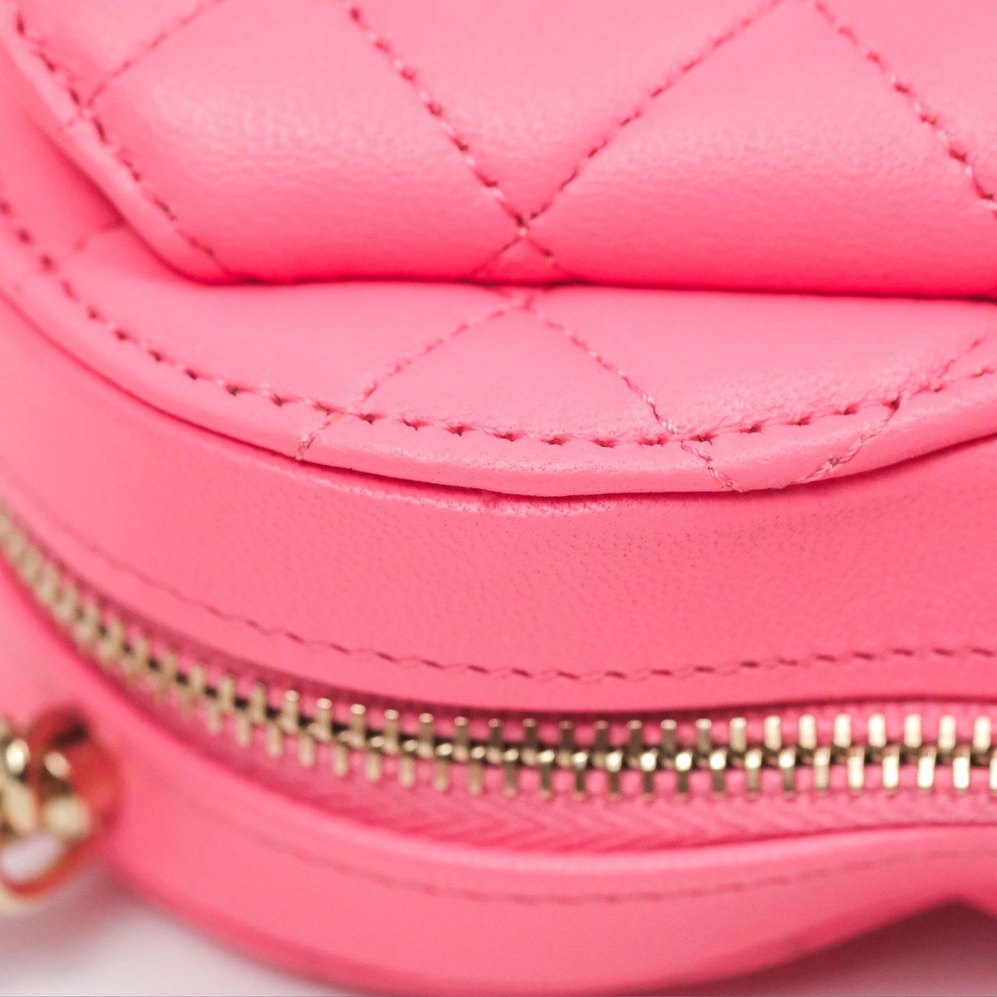 Chanel Small Heart Bag Pink Lambskin Gold Hardware 22S