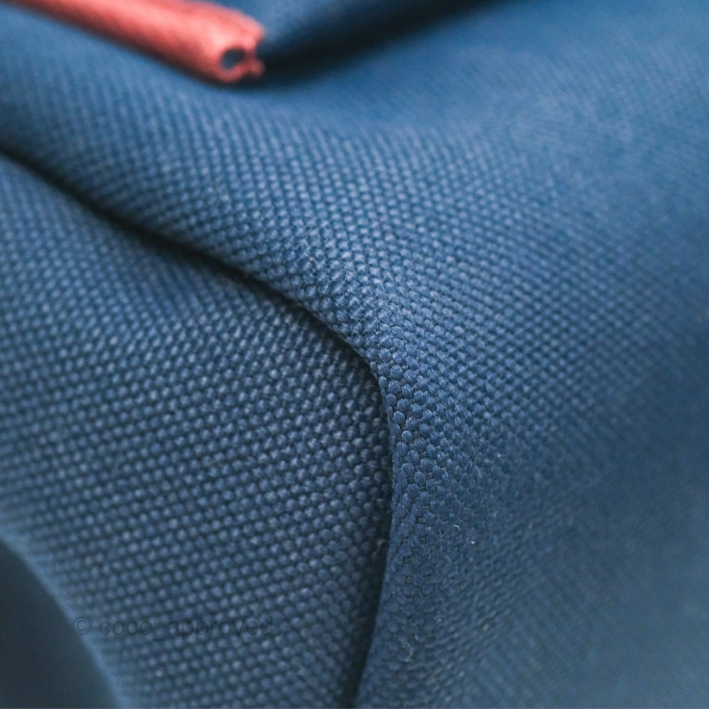 Hermès Herbag Zip 31 Bleu Marine/ Rouge Sellier Canvas Palladium Hardware