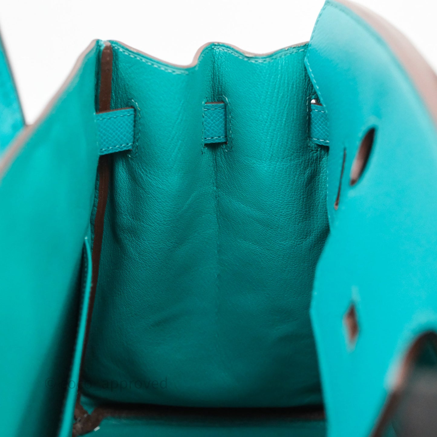Hermès Birkin 30 Retourne Vert Verone U1 Epsom Palladium Hardware