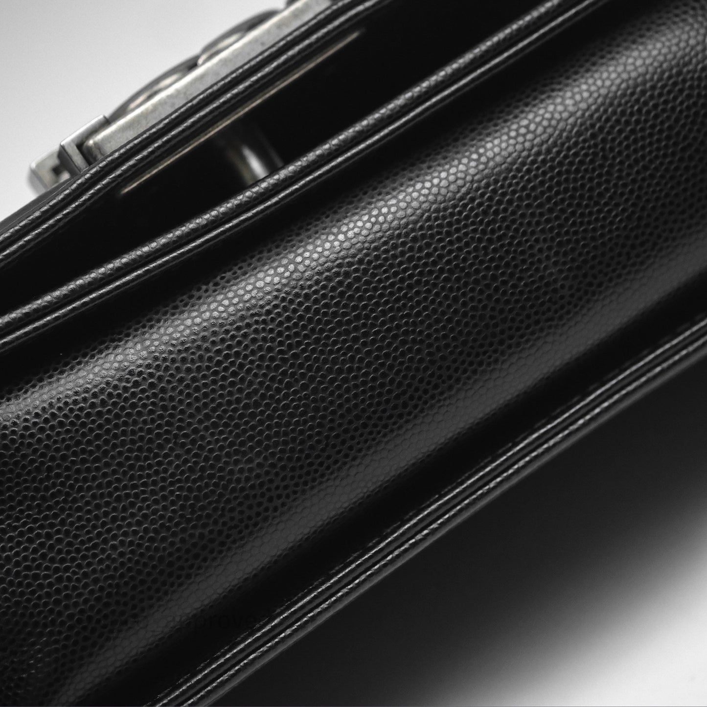 Chanel Small Boy Black Caviar Ruthenium Hardware