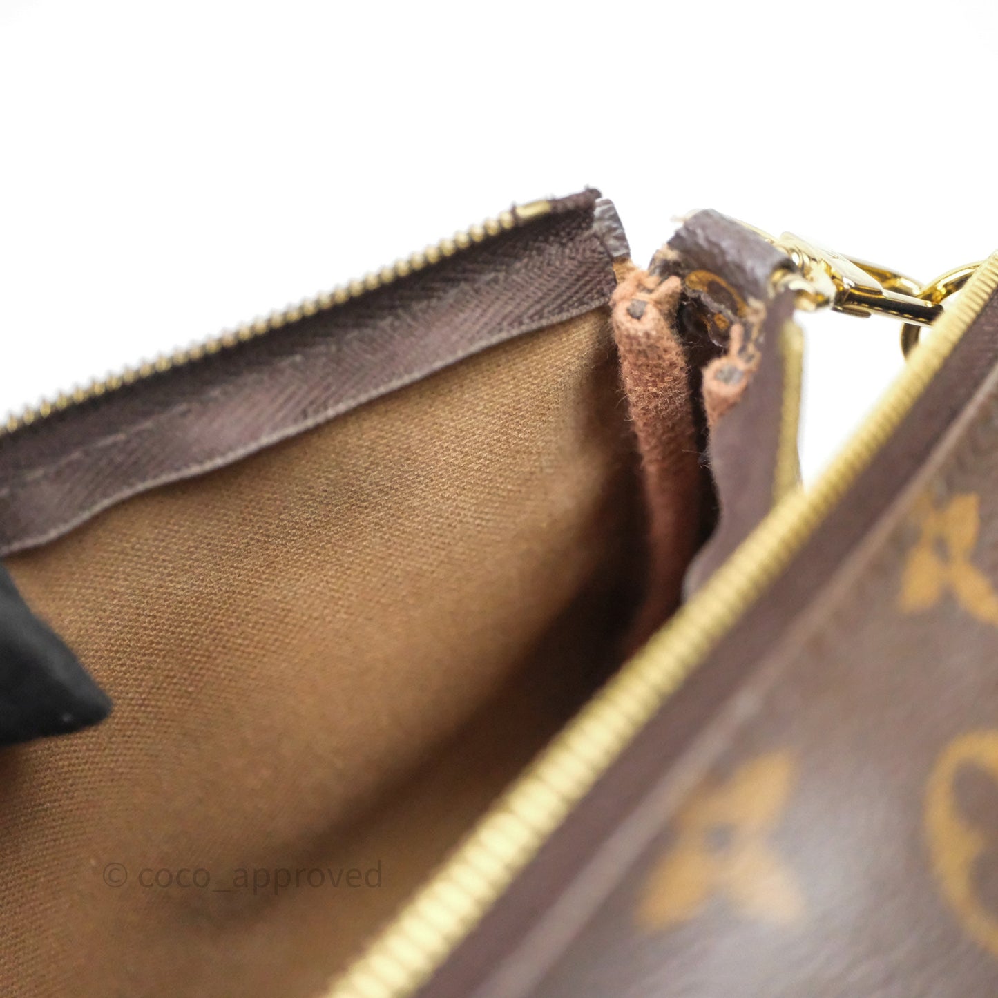 Louis Vuitton Multi Pochette Accessories Khaki Monogram Canvas