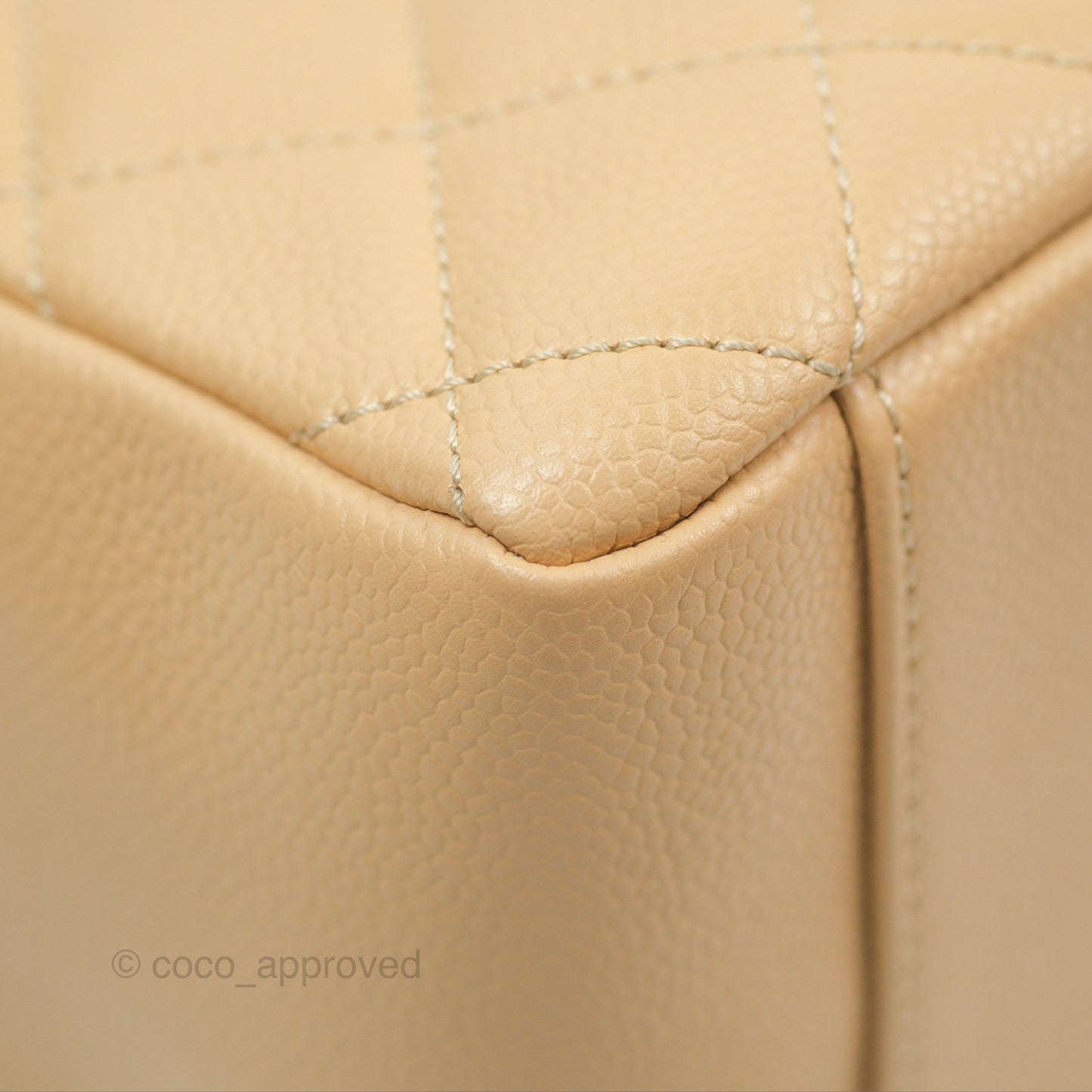 Chanel GST Beige Caviar Gold Hardware