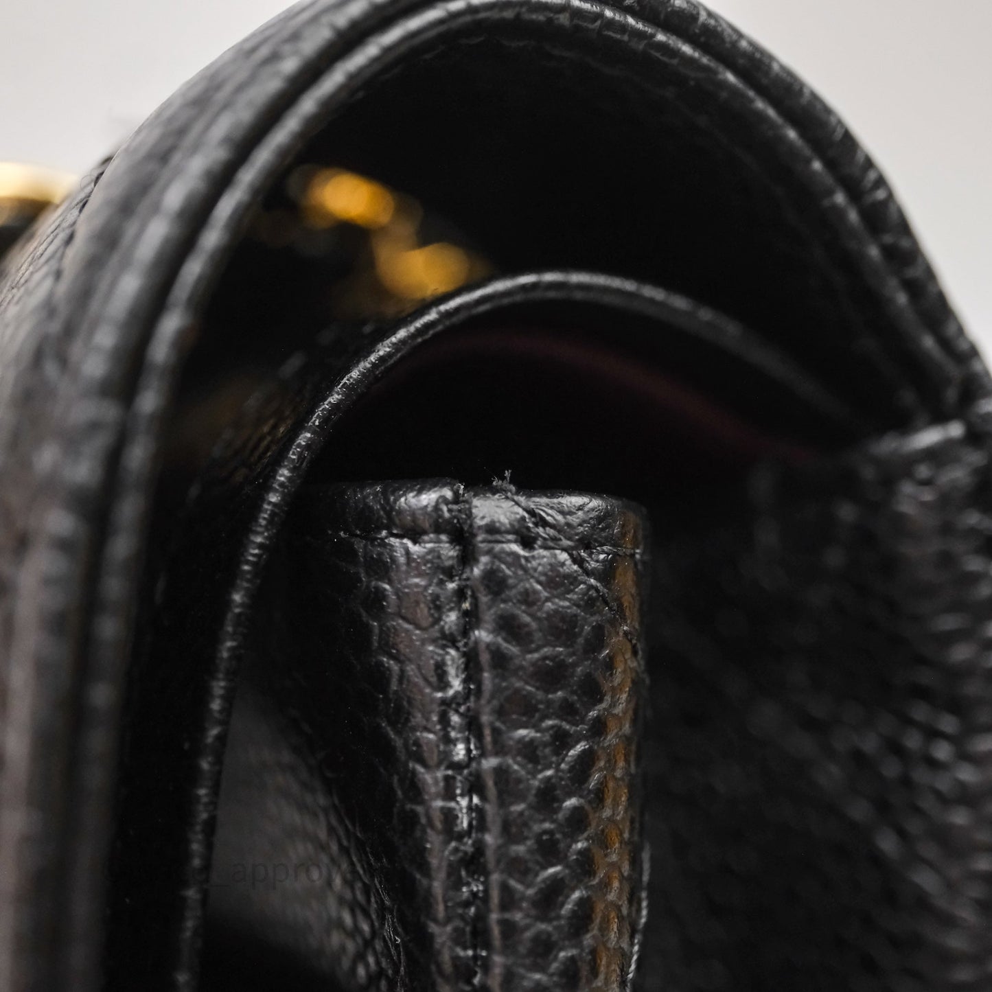 Chanel Medium Classic Flap Quilted Black Caviar Gold Hardware