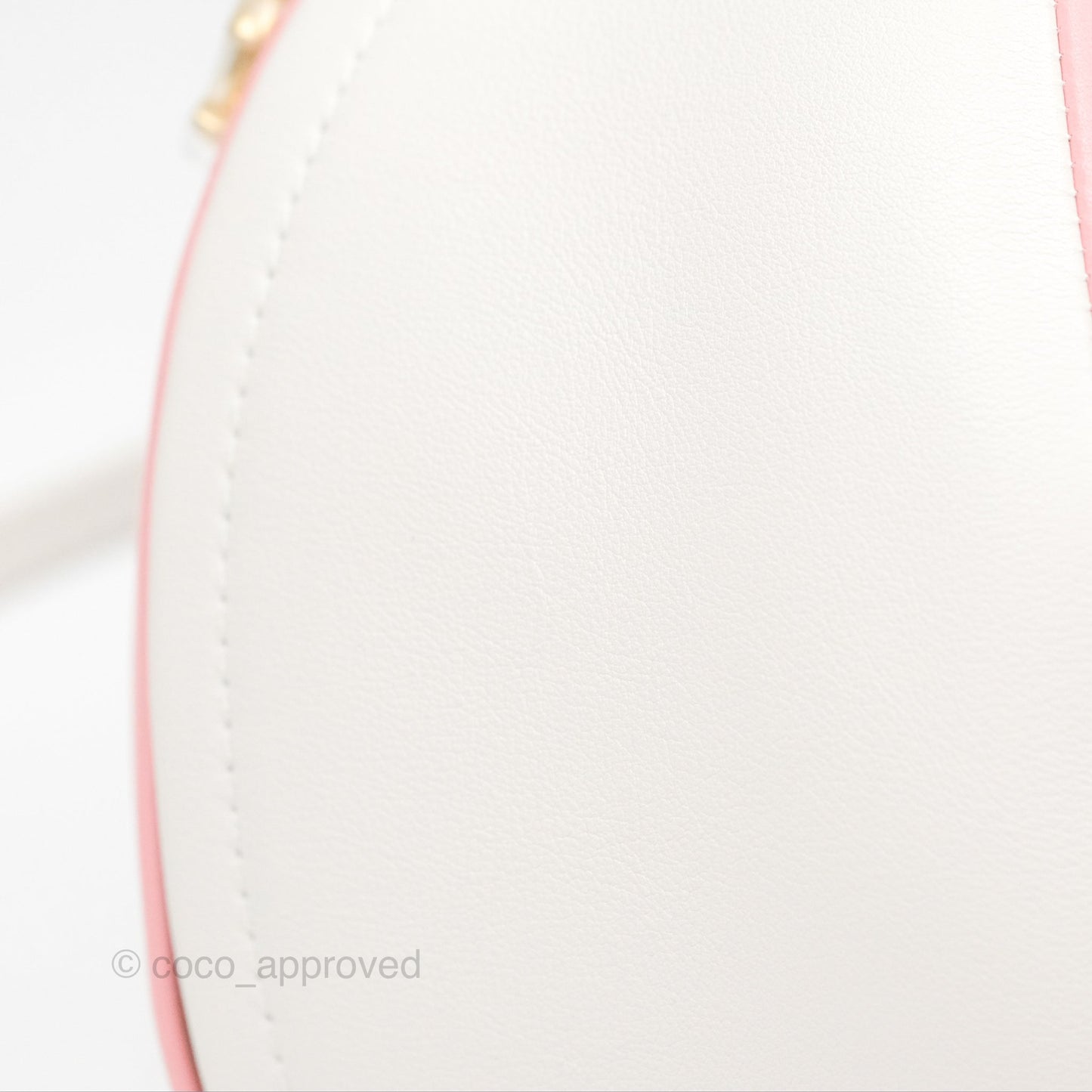Chanel Coco Beach Ball Pink White Calfskin Gold Hardware