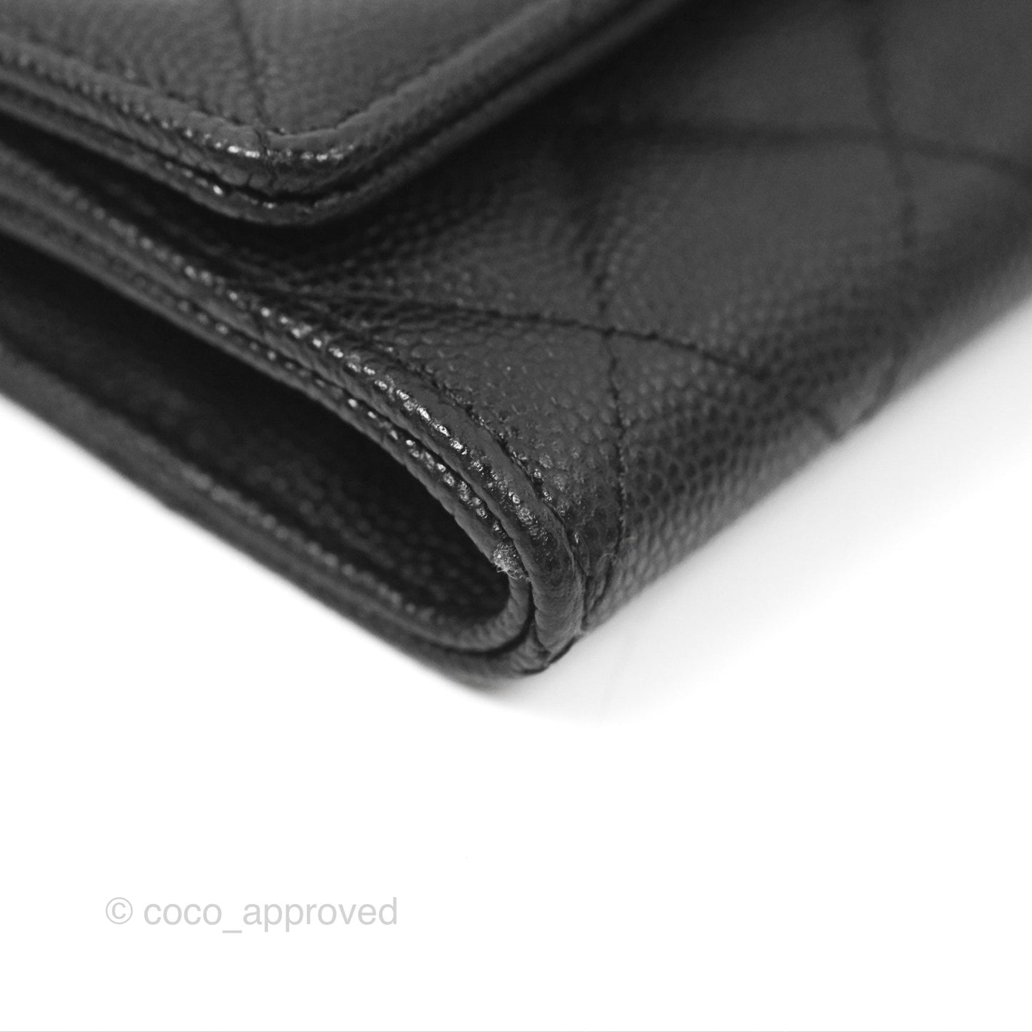Chanel Flap Card Holder Black Caviar Gold Hardware
