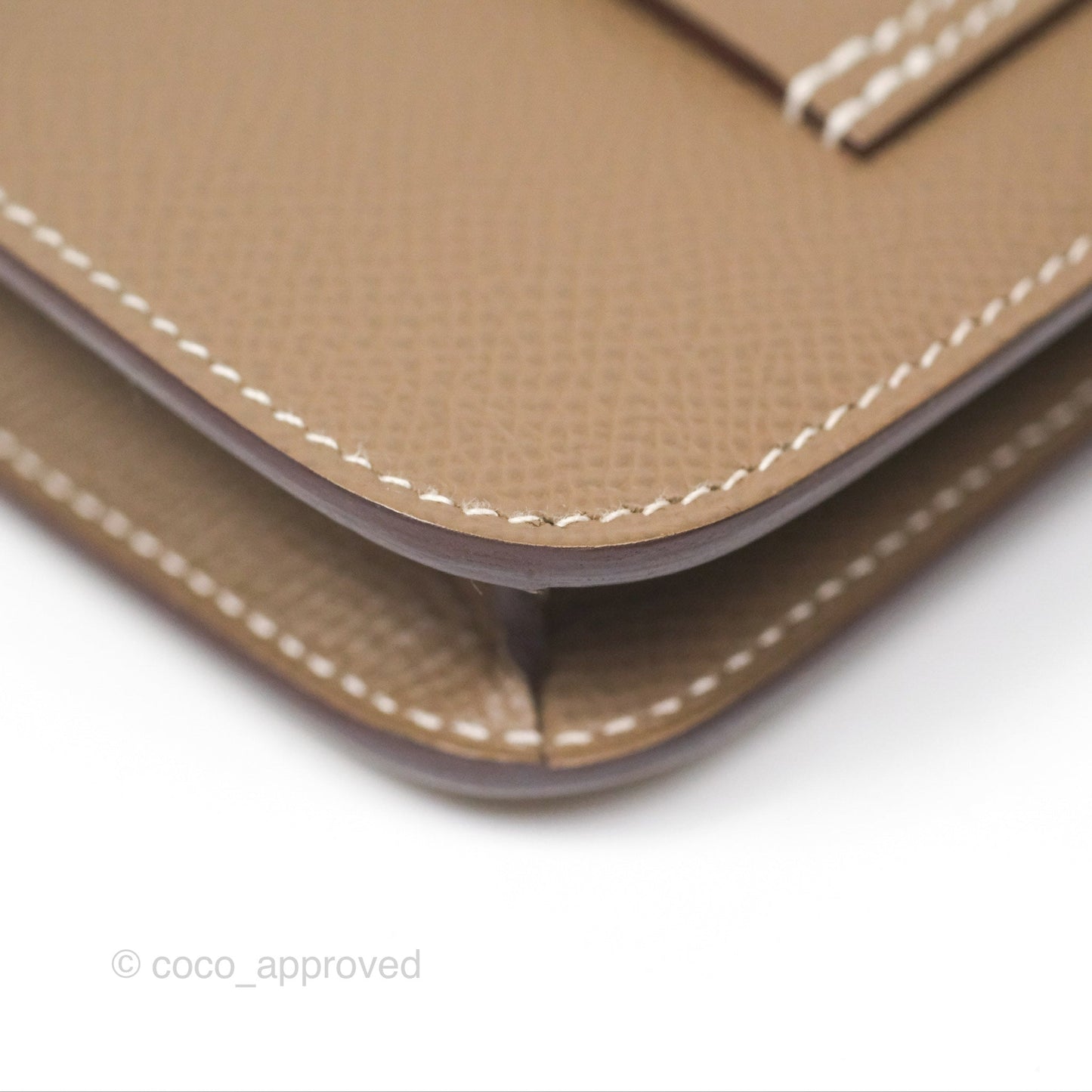 Hermès Constance Slim Wallet Etoupe Epsom Gold Hardware