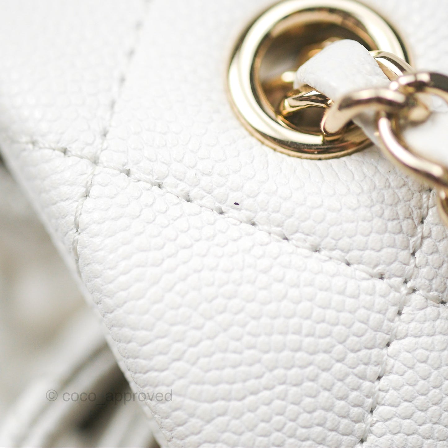 Chanel Mini Urban Spirit Backpack White Caviar Gold Hardware 23S