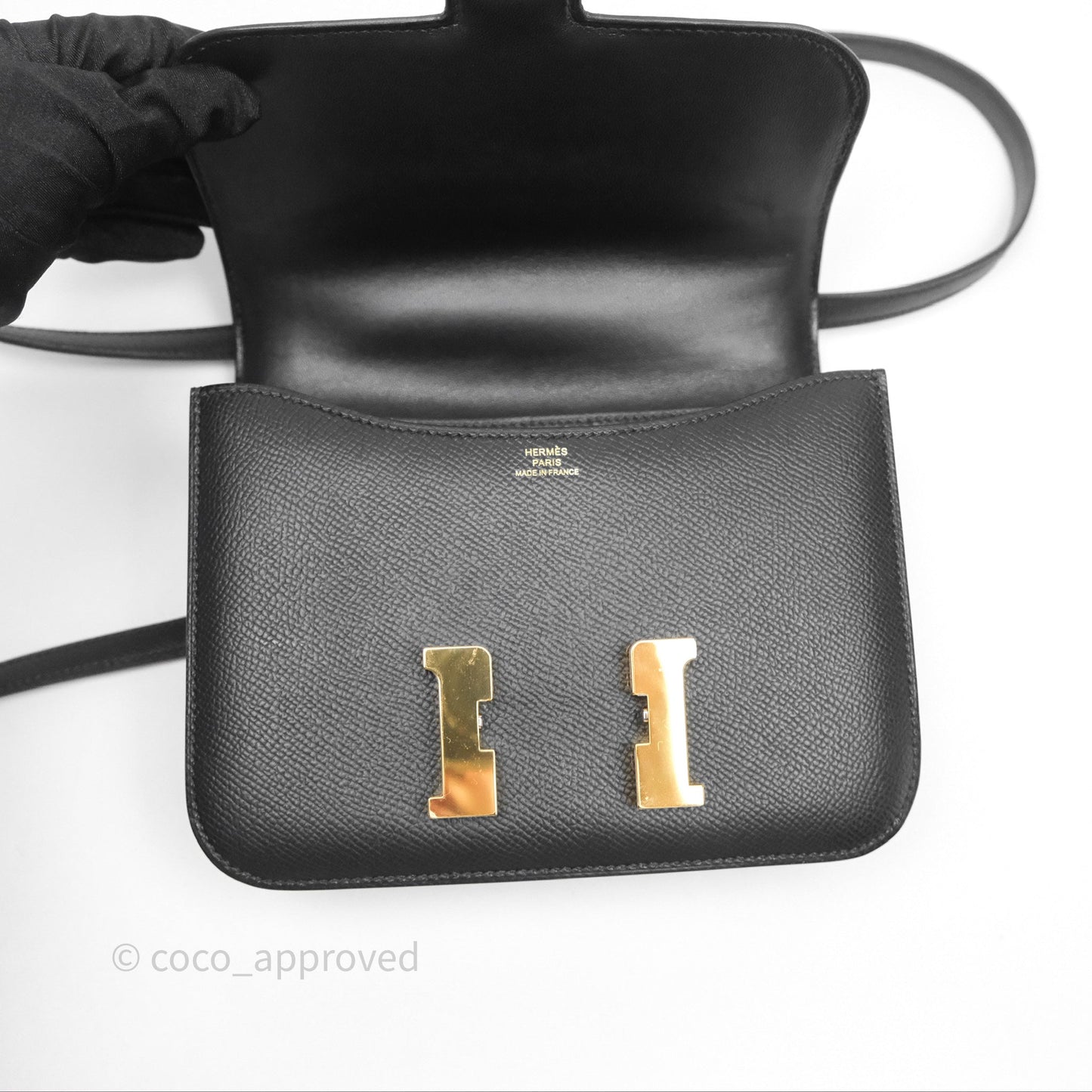 Hermès Constance Mini 18cm Black Noir 89 Epsom Gold Hardware