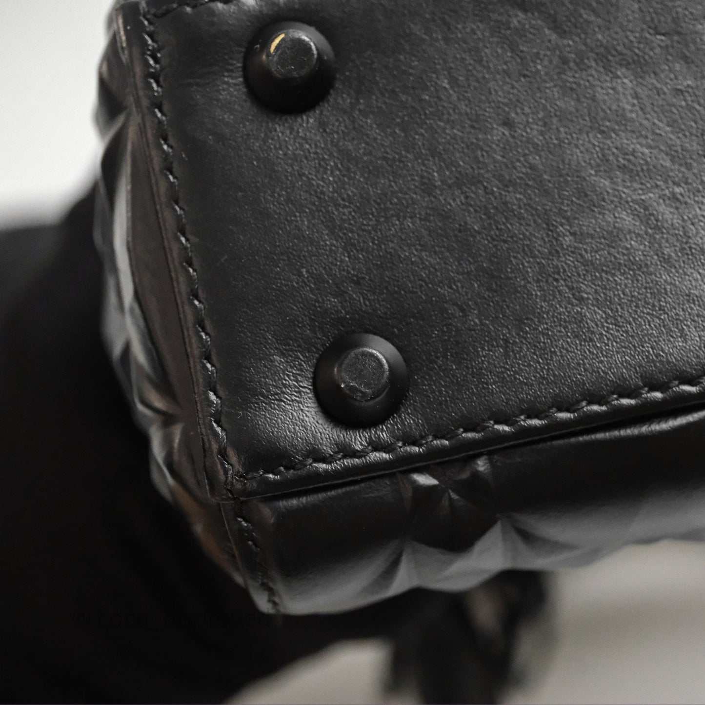 Dior Mini Lady Dior So Black Cannage Calfskin with Diamond Motif