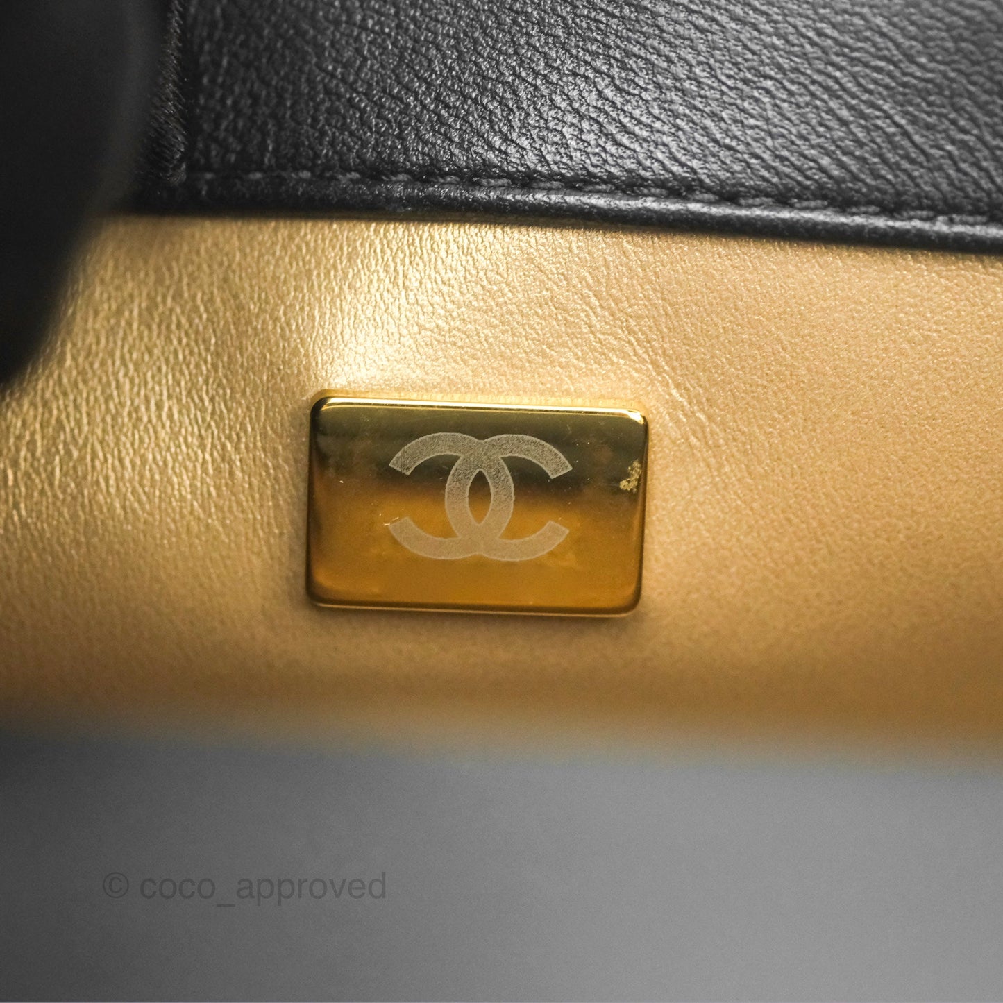 Chanel Ball Crush Mini Rectangular Black Lambskin Gold Hardware 23C