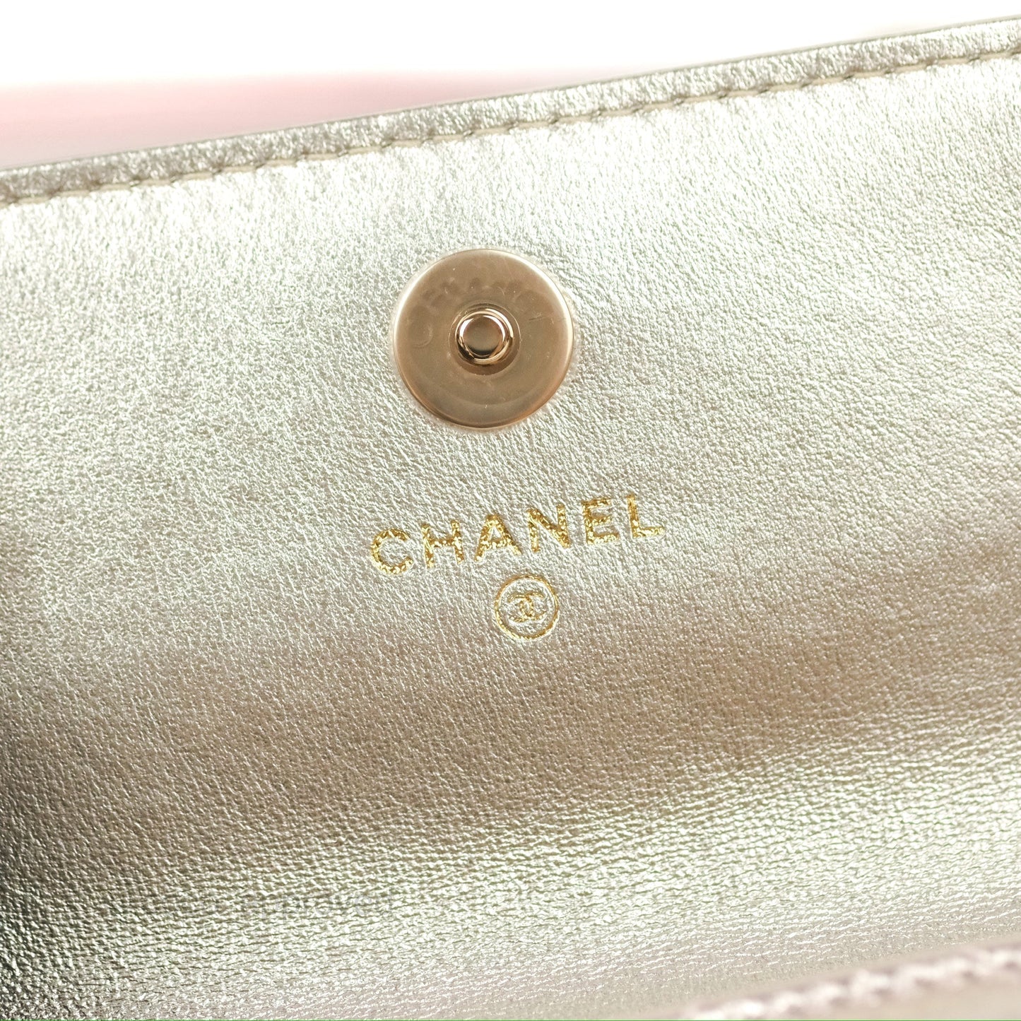 Chanel Waist Belt Bag Metallic Gradient Pink/Silver Lambskin Gold Hardware