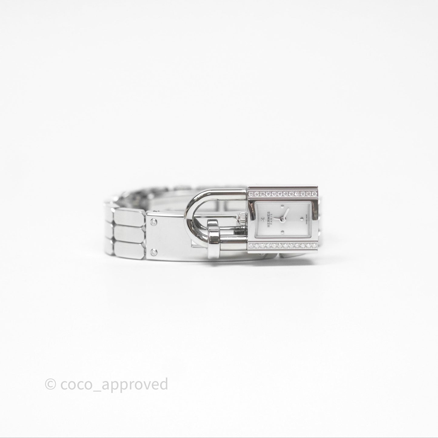 Hermès Kelly Watch Mini Model 16mm Diamond Steel