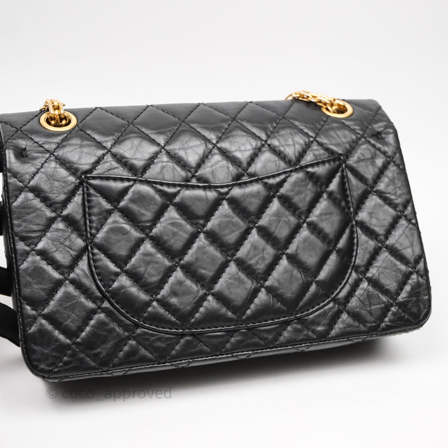 Chanel Reissue 225 Flap Black Aged Calfskin Gold Hardware
