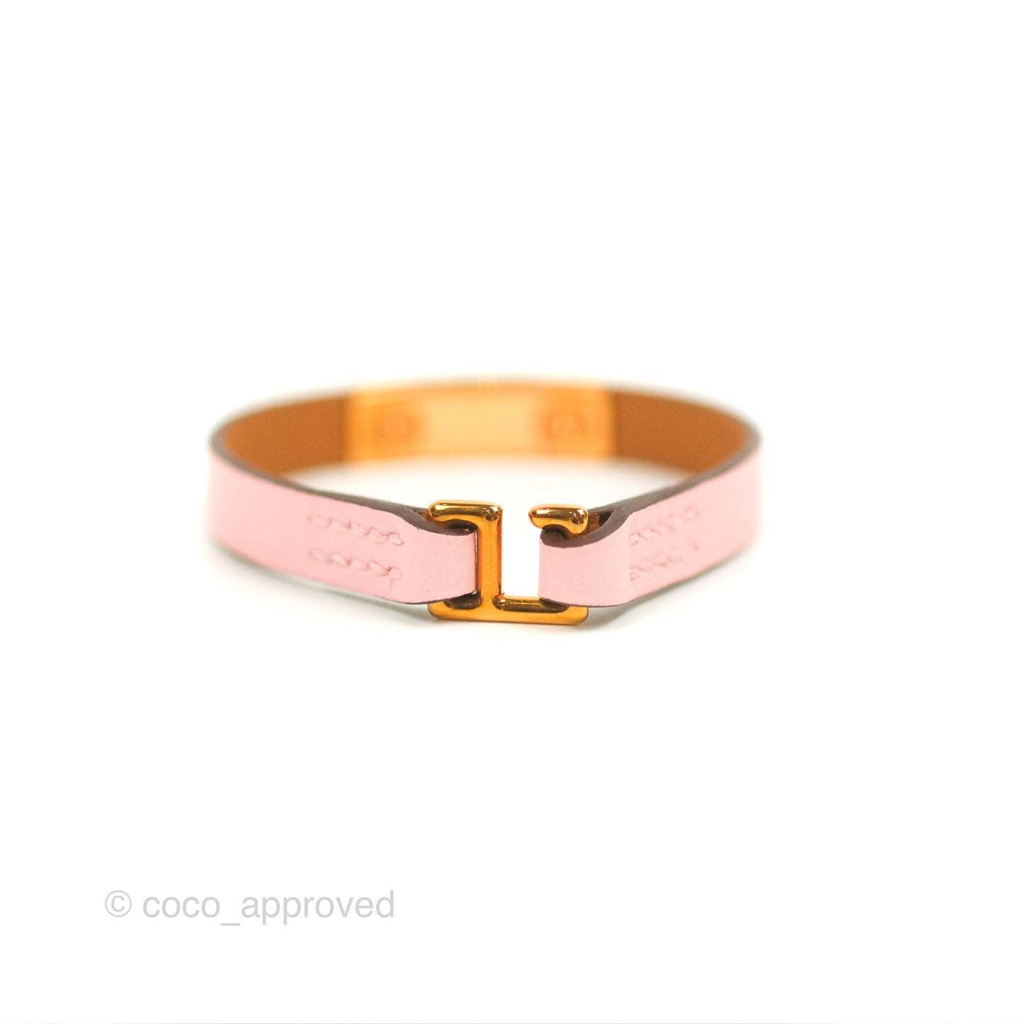 Hermès Rivale Mini Bracelet Rose Sakura Swift Rose Gold Hardware