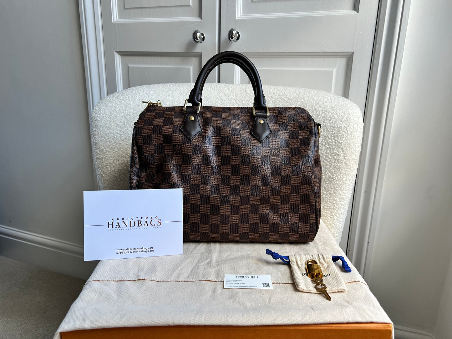 Louis Vuitton Speedy Bandouliere 30 Damier Ebene (strap missing)