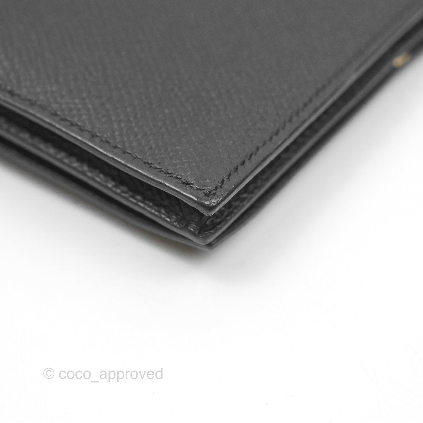 Hermès Bearn Long Wallet Black Noir 89 Epsom Gold Hardware