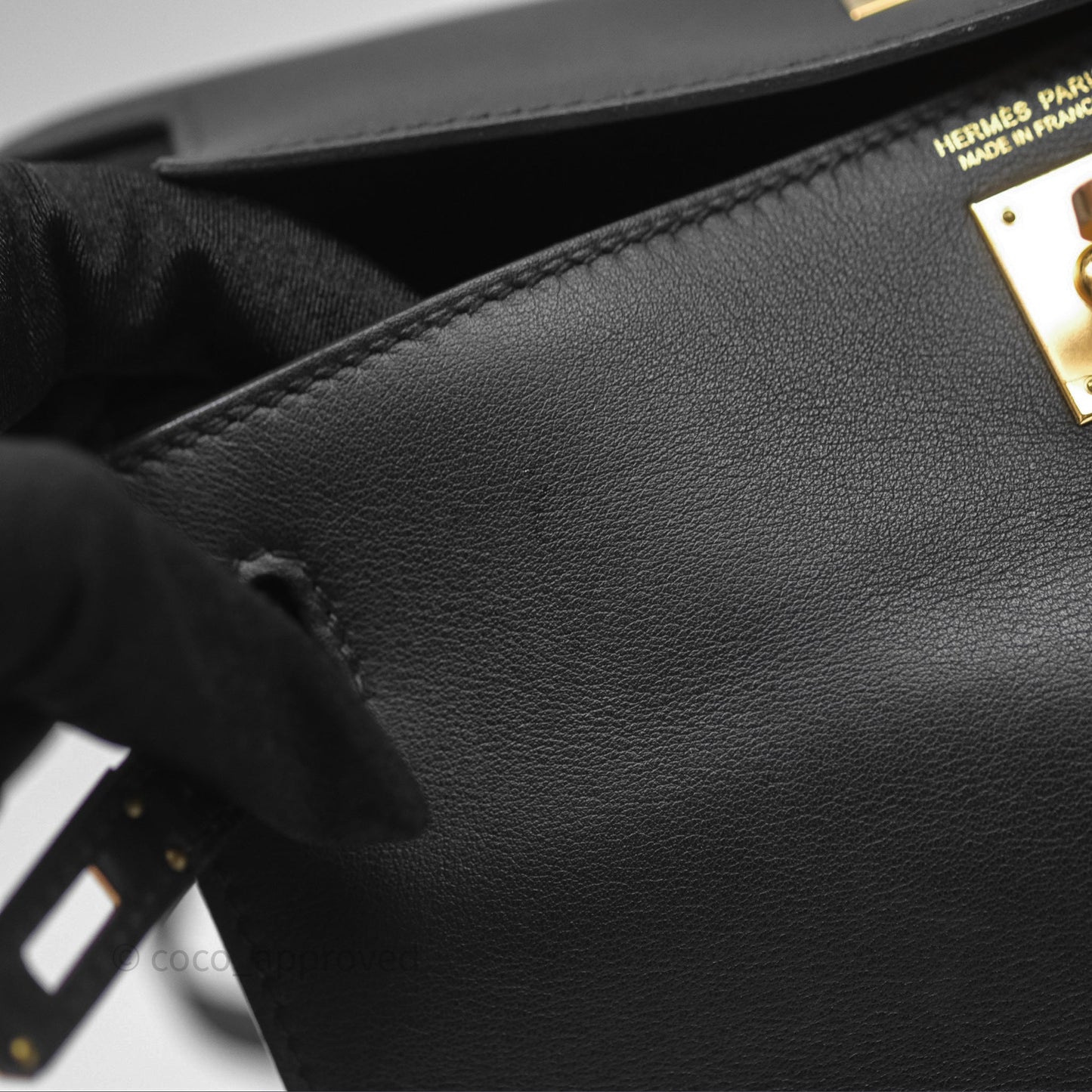 Hermès Kelly Danse II Bag Black Noir 89 Swift Gold Hardware