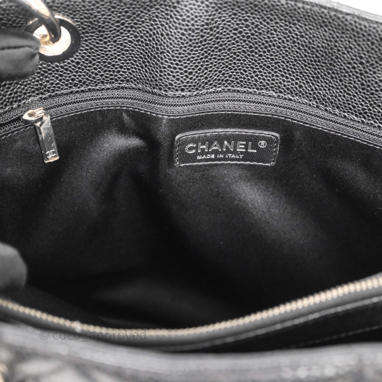 Chanel GST Black Caviar Silver Hardware