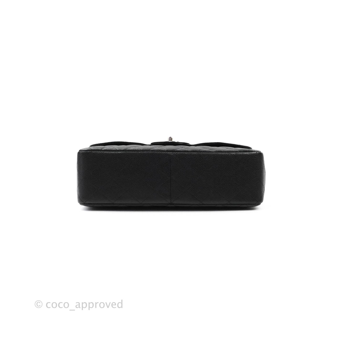 Chanel Jumbo Single Flap Black Caviar Silver Hardware