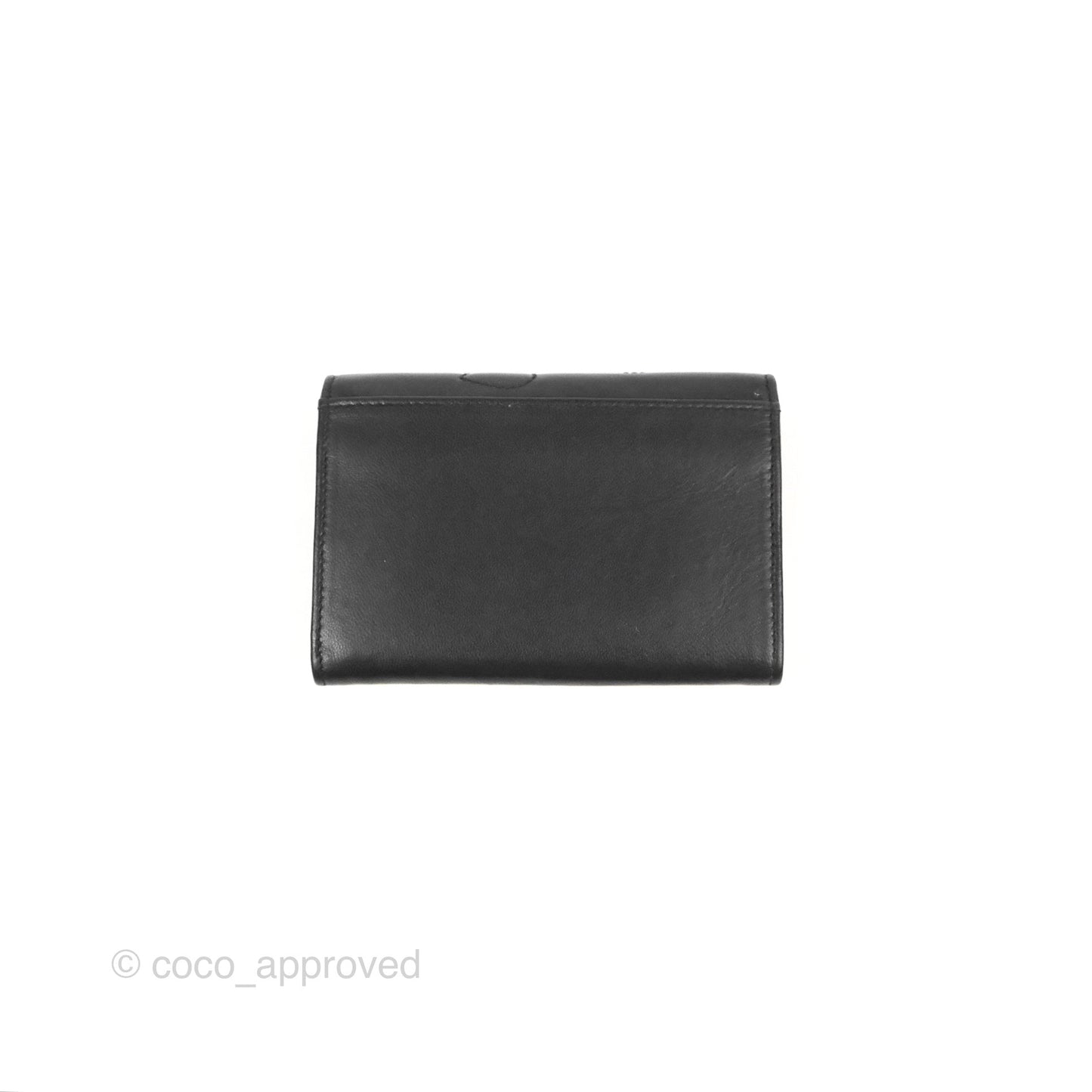 Saint Laurent Heart Flap Card Holder Wallet Black